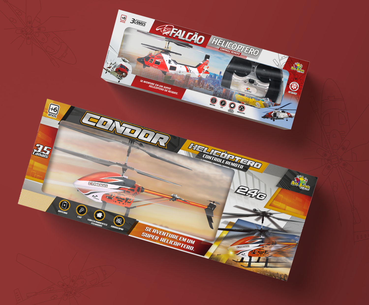 Embalagens Art Brink - Helicópteros  Zein Importadora