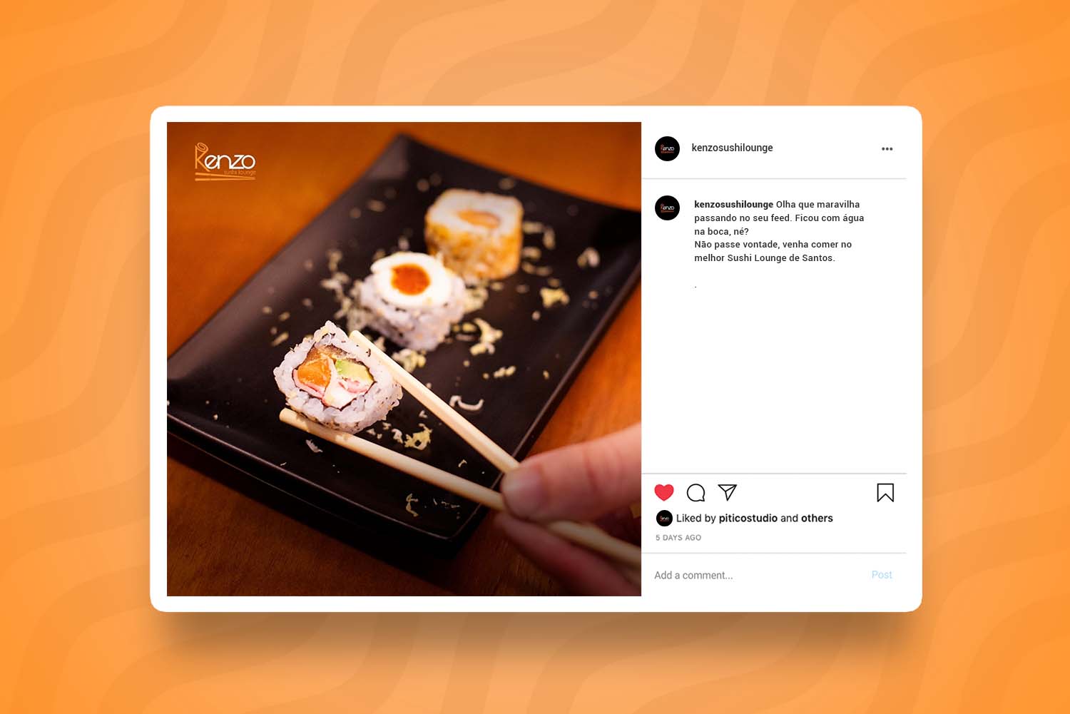 Social Mídia Kenzo Suhi Lounge