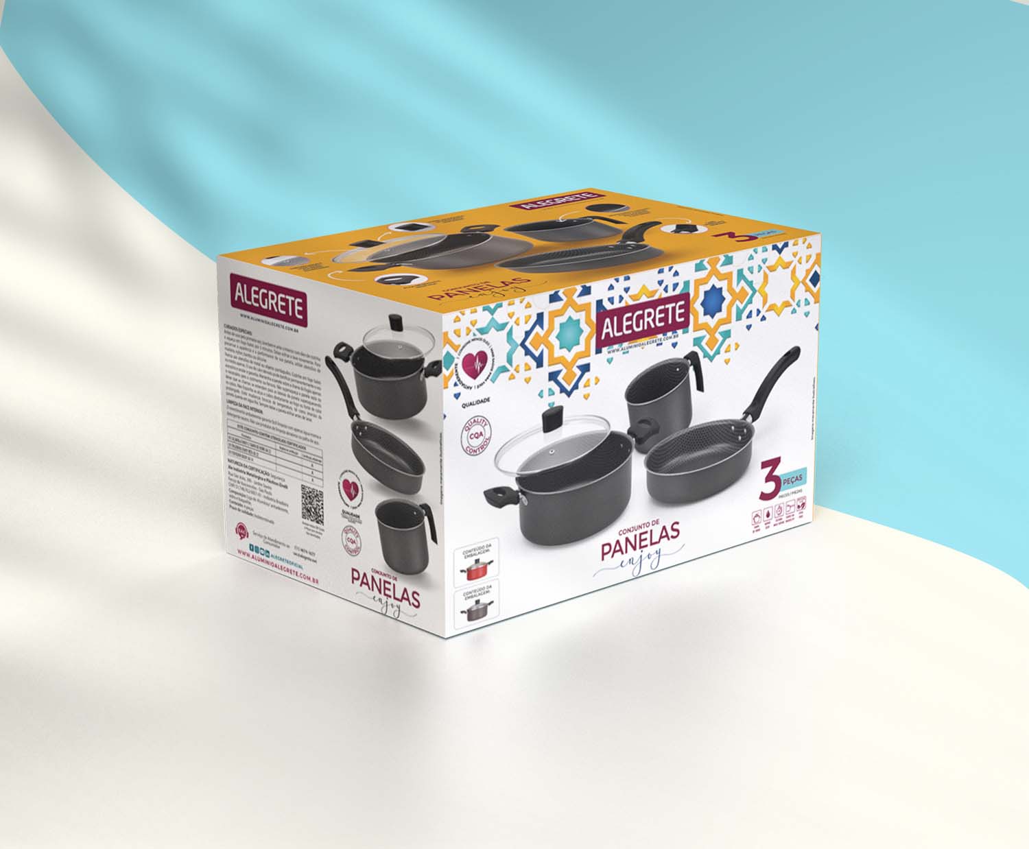 Embalagem Conjunto de Panelas Enjoy Alumínio Alegrete