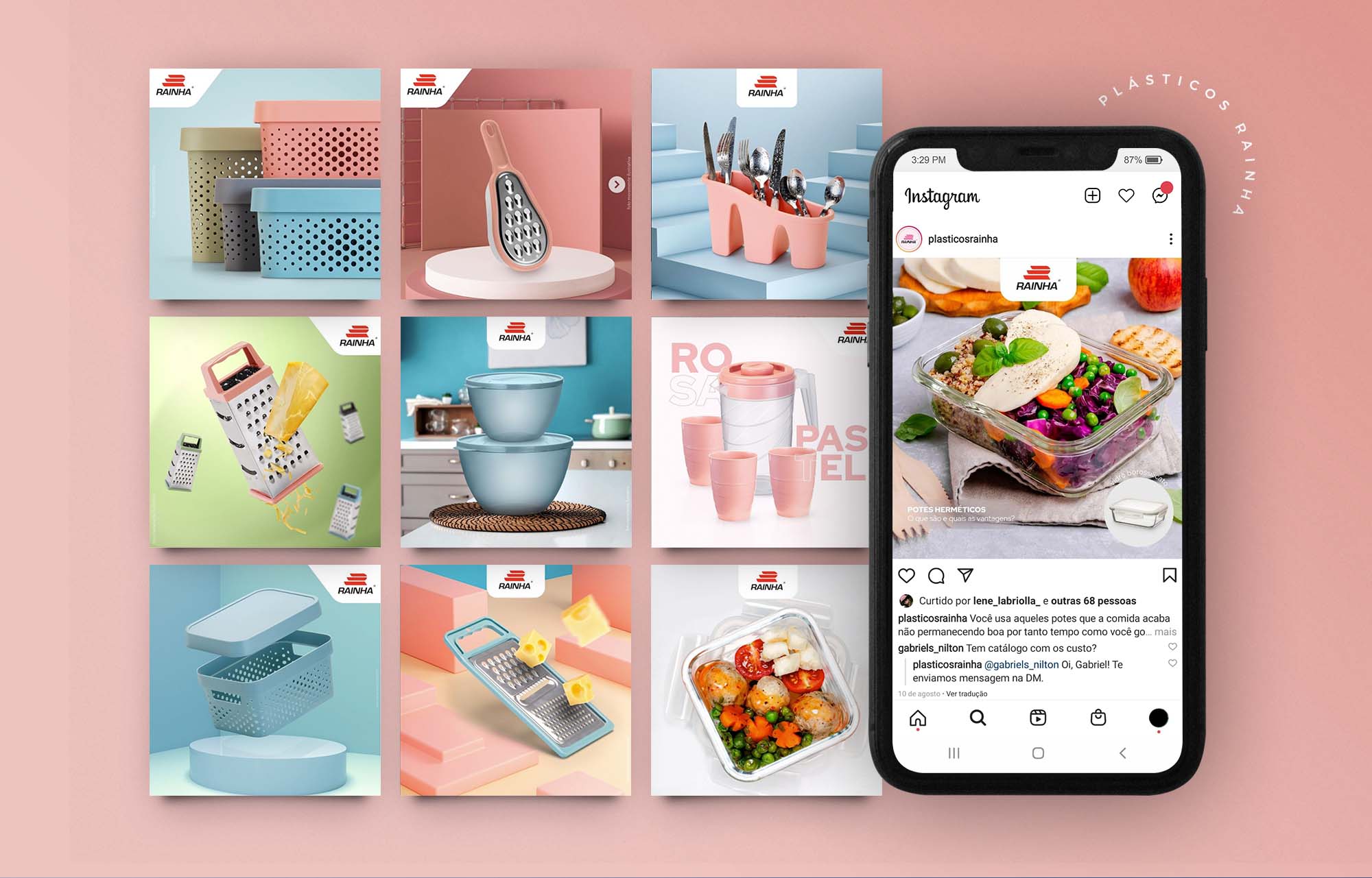 Social Mídia Plásticos Rainha