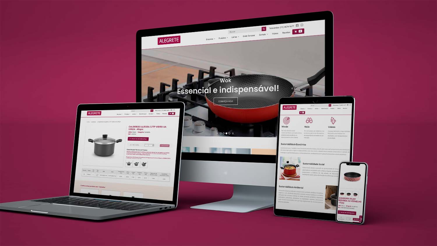 Site Institucional Alumínio Alegrete