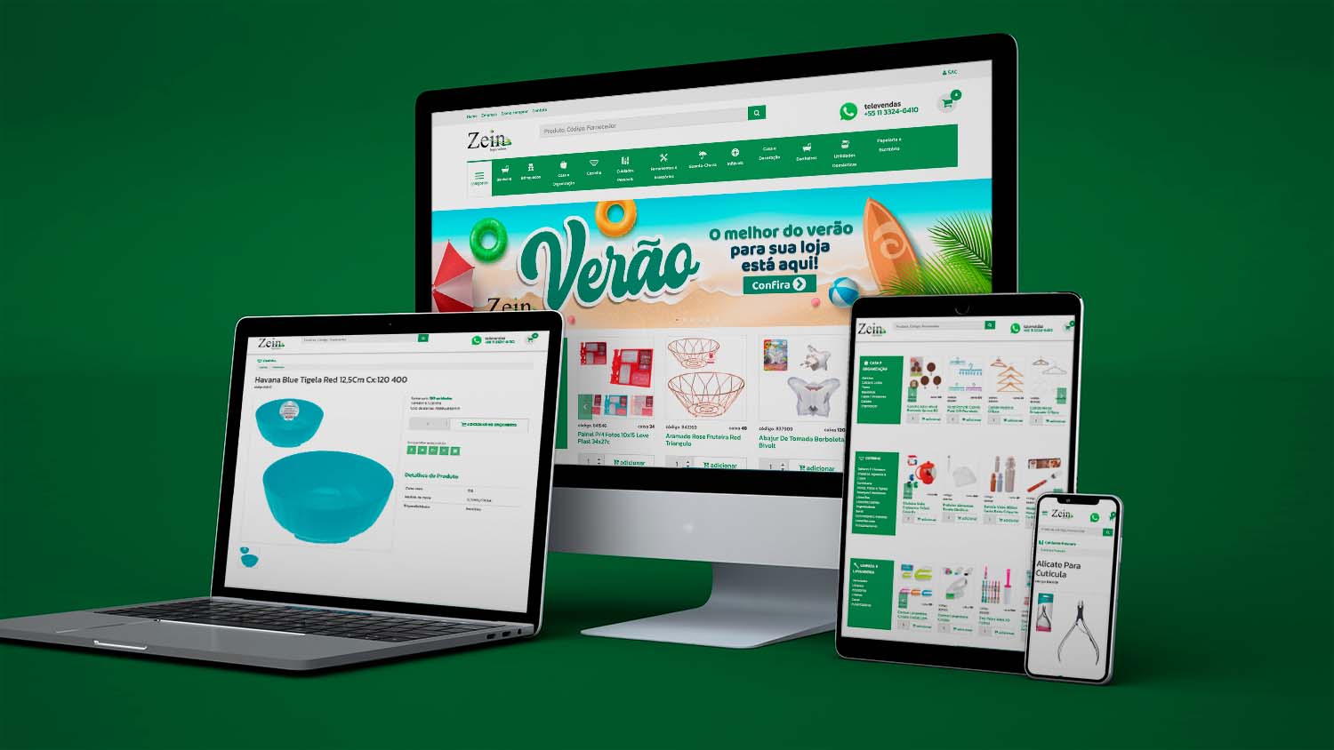 Site Institucional Zein Importadora