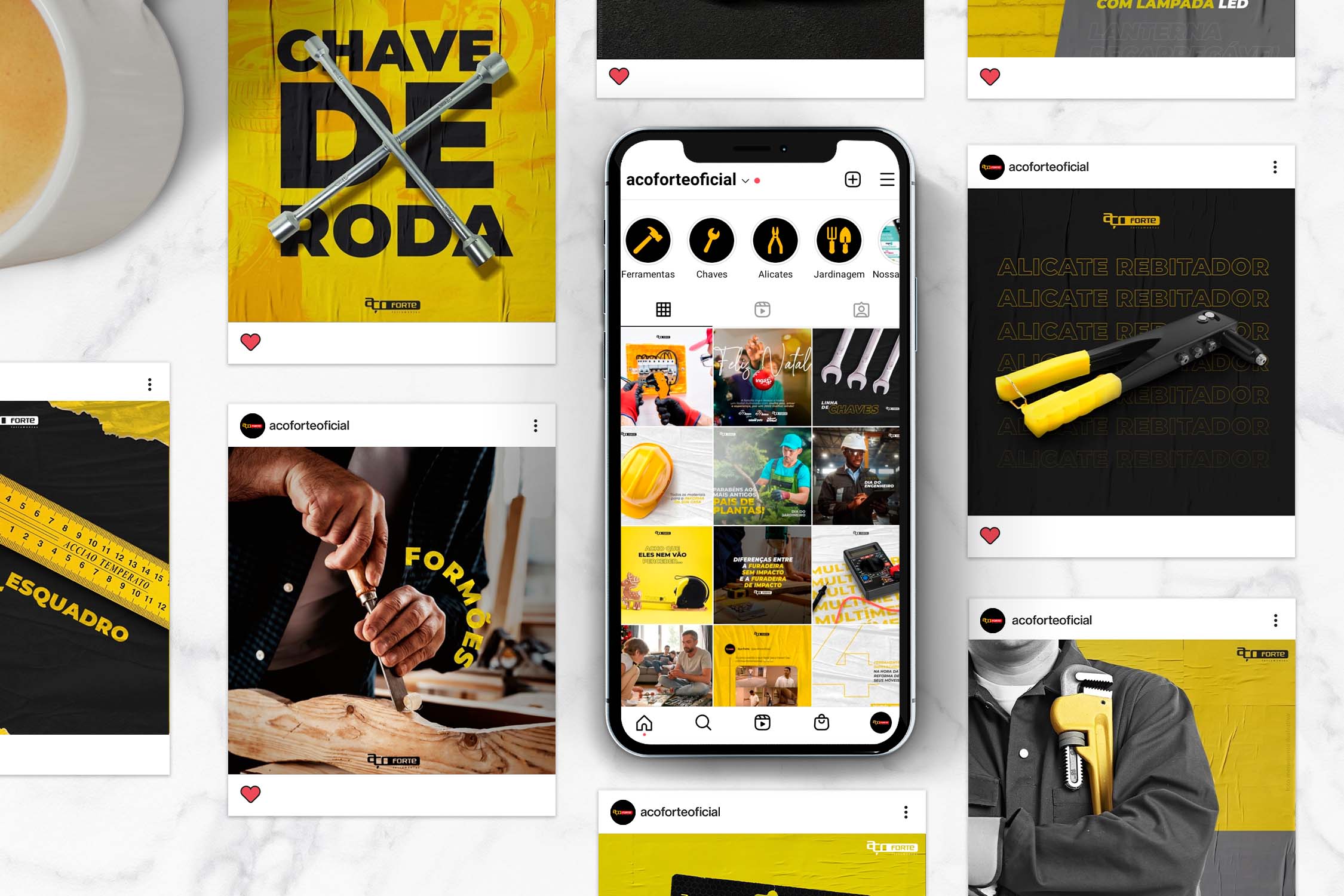 Social Mídia Aço Forte Ferramentas