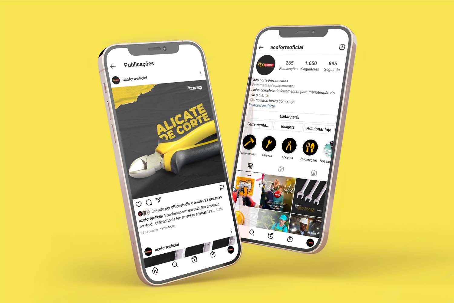 Social Mídia Aço Forte Ferramentas