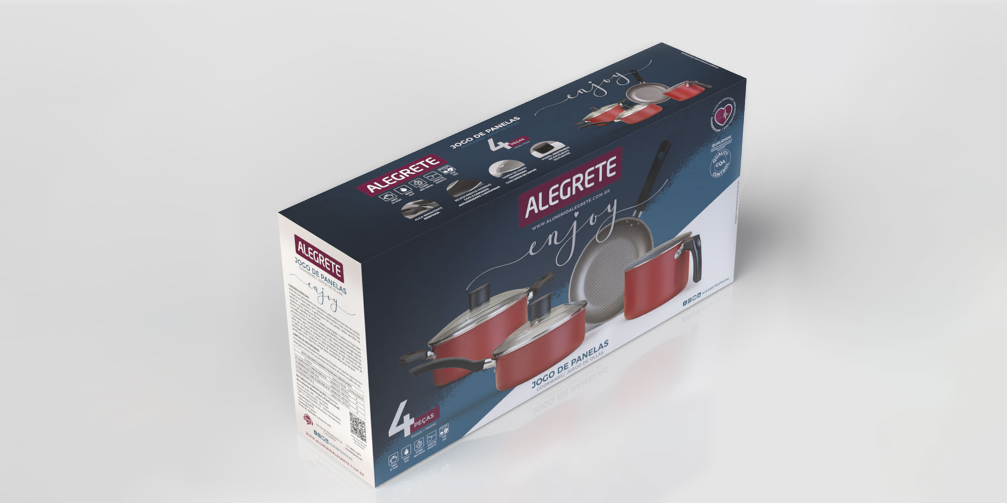 Embalagem Conjunto de Panelas Enjoy Alumínio Alegrete